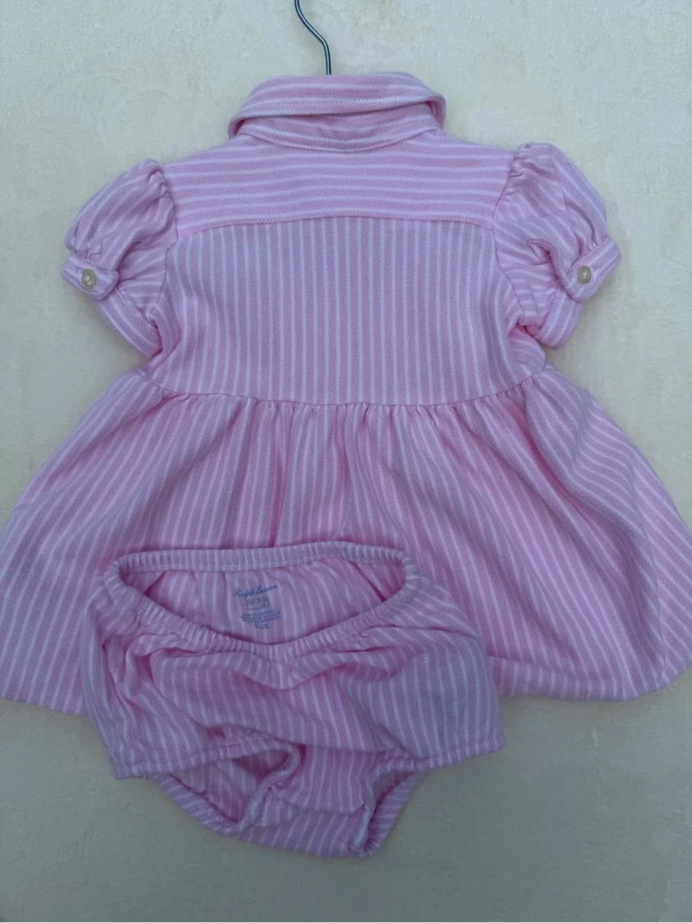 Baby Girl 3M Dress Lot Ralph Lauren OshKosh Floral Pink 2 Outfits Bloomers